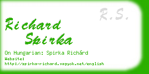 richard spirka business card